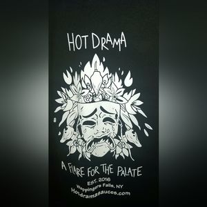 Hot Drama Hot Sauce Crying Jester Wappingers Falls New York T-Shirt Men's Large